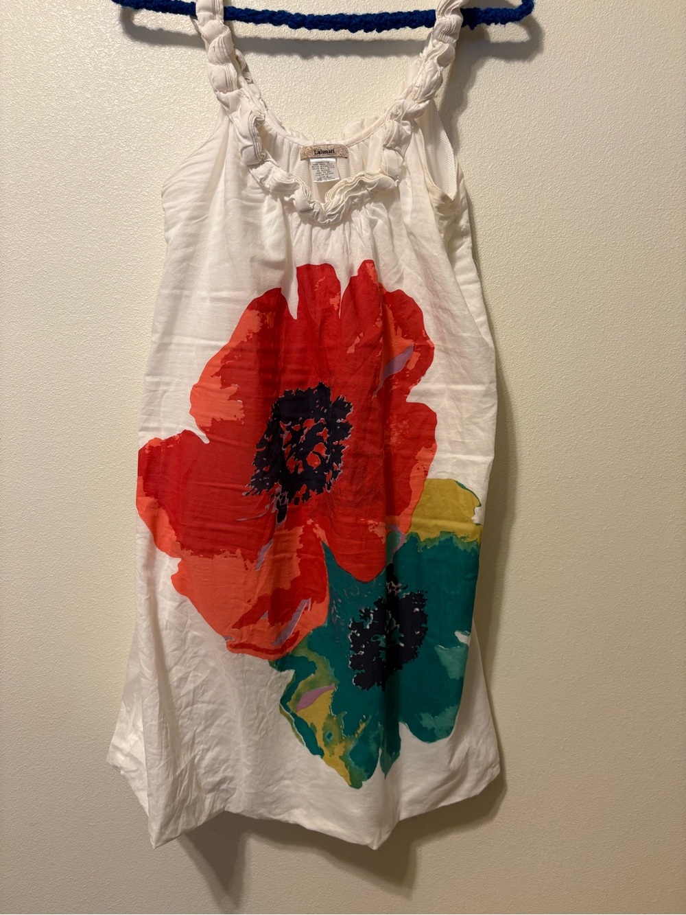 Lulumari white Ruffled Cotton dress/coverup